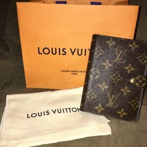 Louis Vuitton Monogram Passport Agenda PM | Dustbag Shopping Bag | COA Included